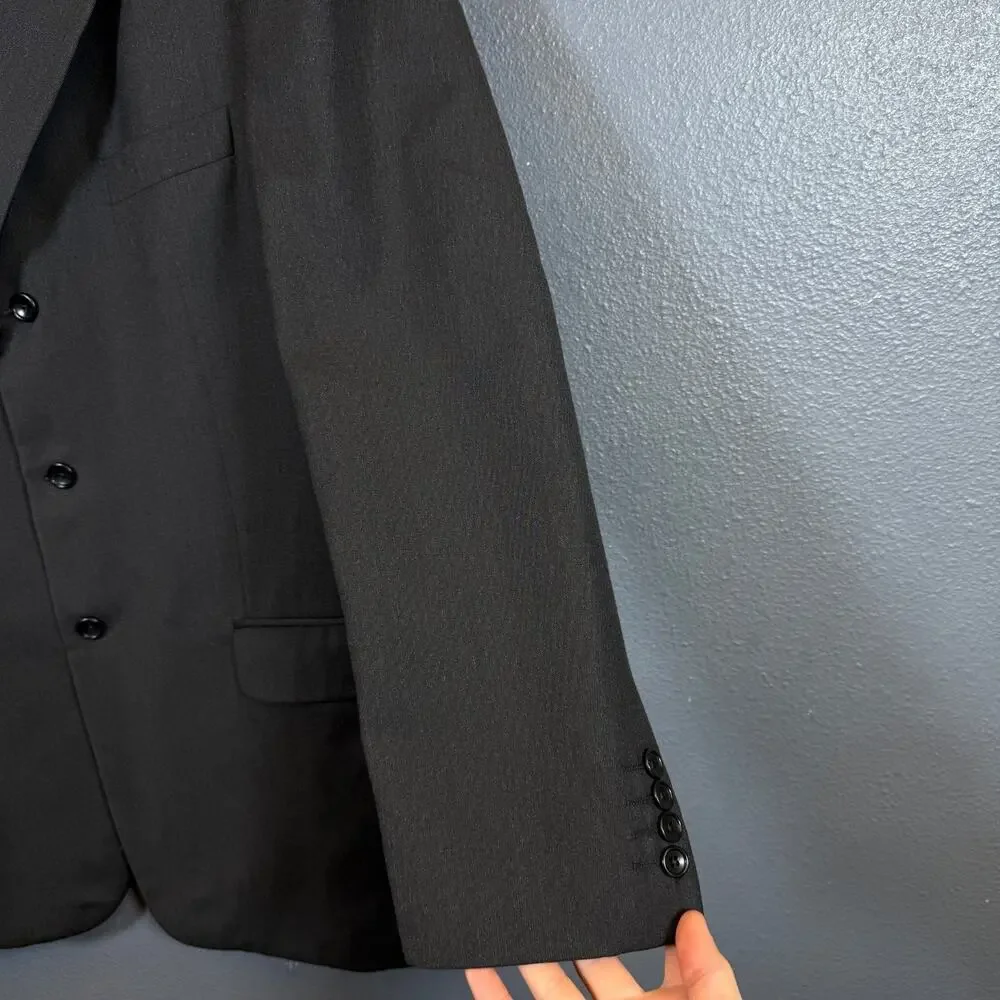 Zignone by Pavone 44 Long men’s gray suit with pants 36/32 wool 3 dots blazer